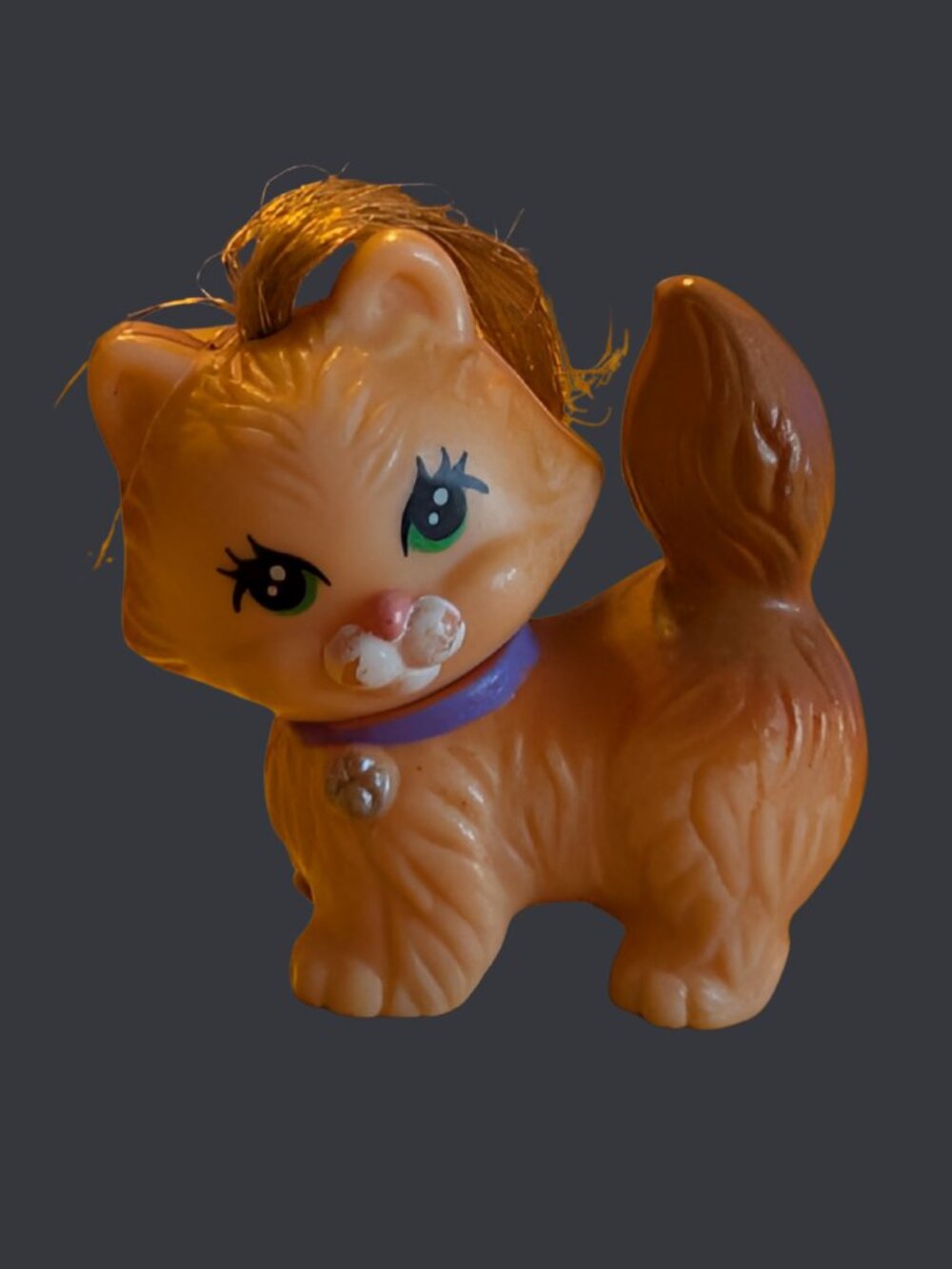 Kenner Littlest Pet Shop Small Tan & Brown Kitty Cat Vintage 1990s